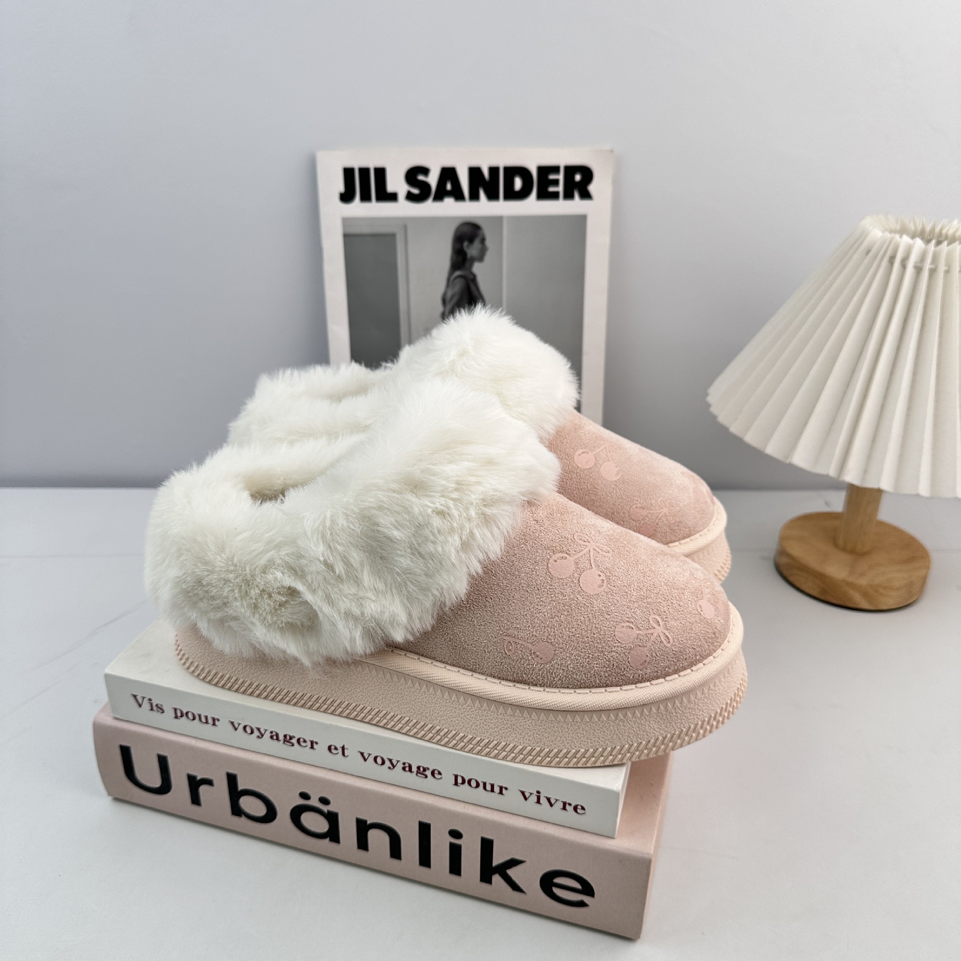 Zapatos de nieve de invierno de mujer botas de tubo bajo, zapatos de algodón calientes gruesos, zapatos de mujer para usar fuera, nicho universal y botas de lana de mujer