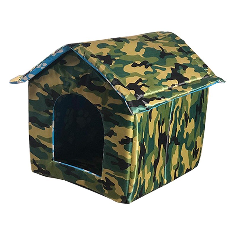 Casa impermeable para gatos, apta para mascotas, para uso en exteriores, plegable, desmontable, lavable, cálida, tipo villa, adecuada para todas las estaciones, también sirve como caseta para perros.