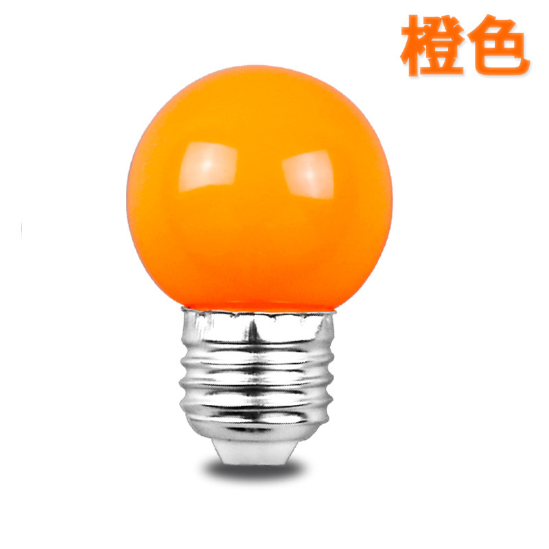 Ledカラー電球e 27元宵赤緑青黄橙ピンク紫装飾バーktv雰囲気提灯省エネランプ|undefined