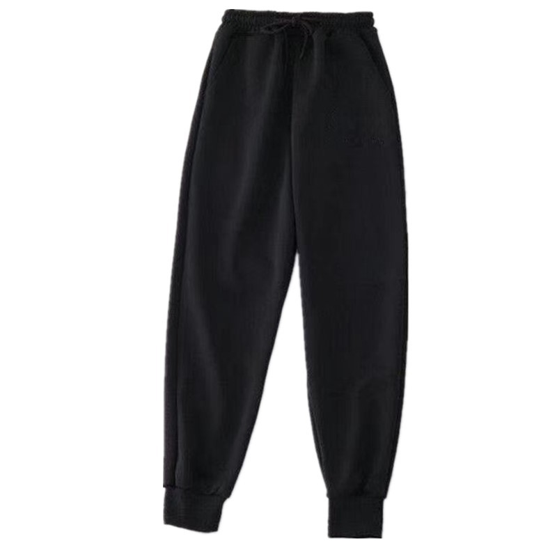 솔리드 컬러 스크류 블랙 팬츠 얇은 스타일