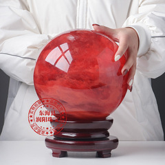 Factory Direct Sale Melting Crystal Ball Ornament, Red and Prosperous Fortune Telling Red Crystal Decoration, Red Melting Ball