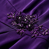 Purple thin gauze sleeves over the knee slim fit Hip Wrap Skirt