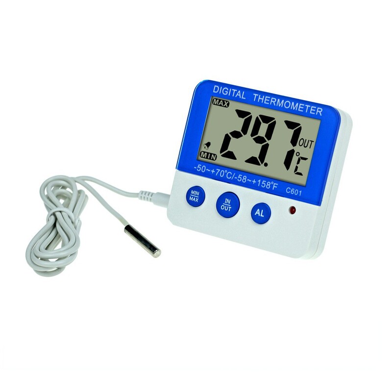 Amazon Hot Sale C601 Refrigerator Thermometer Fresh Room Freezer Freezer Refrigeration Automatic Alarm