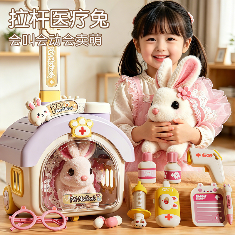 Children's Doctor Toy Set, Girl's Rabbit Doll, Educational Toy for Ages 3 to 6 and Above, 2026 Children's Day Gift, Birthday