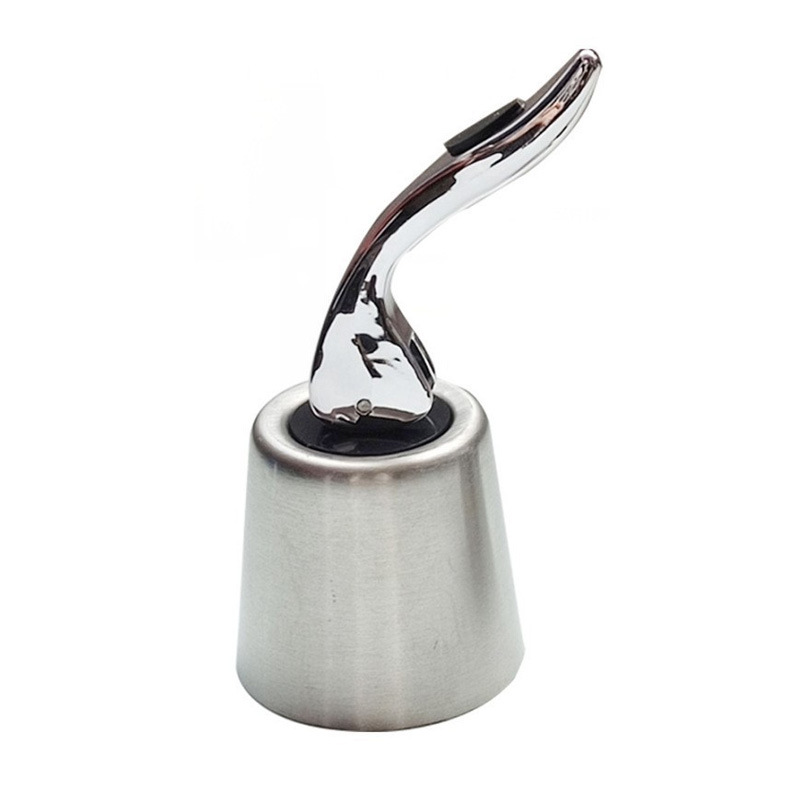 후드가 있는 은색 플라스틱 손잡이 플러그 스테인리스 스틸 본체 단일 가방