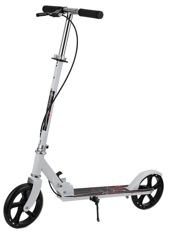 Scooter para adultos, rueda grande, dos ruedas, dos ruedas, ciudad plegable, freno de mano para adultos, transporte