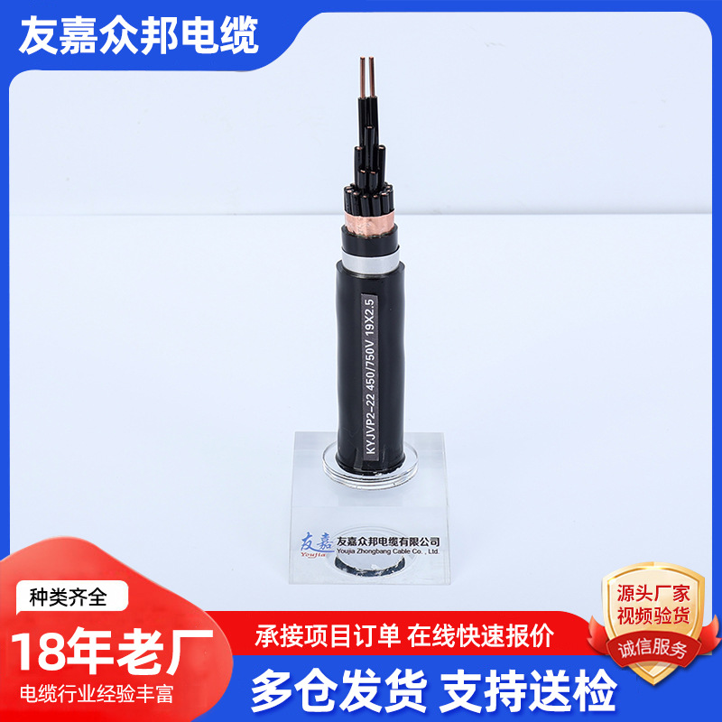 铜芯电缆KVJV 屏蔽控制电缆多芯信号线 控制仪表电缆 厂家批发