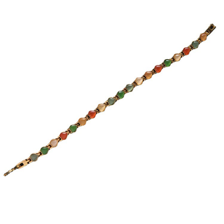 Метал bracelets, 18 карат, кошачий глаз, европейский стиль, пожелание