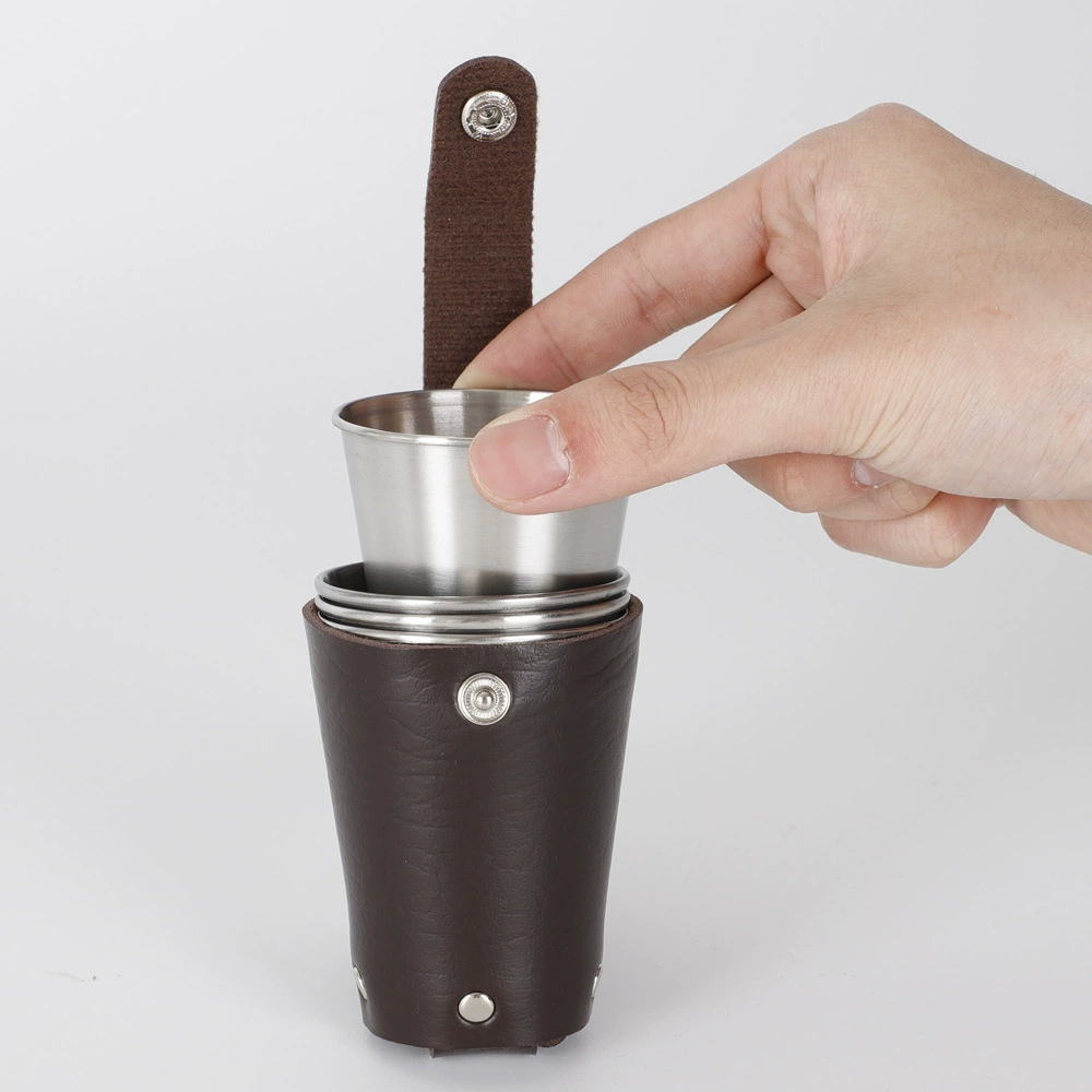 Wineglass for camping stainless steel, handheld shot glass, 70 ml, wholesale