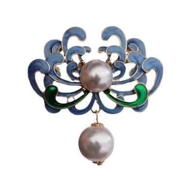 Chinese Style Cornflower Brooch: Yaxa sancaqları