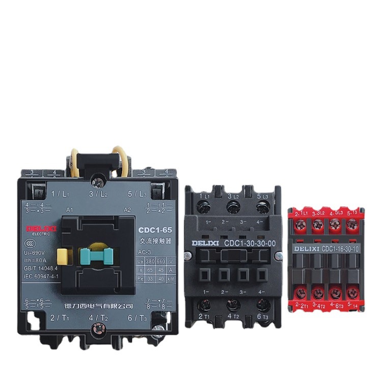 供 CDC1-12-30-01 AC220V 12A  3主触头自带1常闭辅助 交流接触器