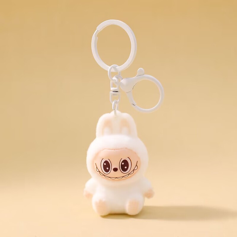 Labubu 植毛かわいいペンダント 6 センチメートル座りラブバッグキーホルダーかわいい漫画立体人形|undefined