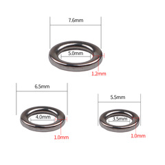 Spinning single circle iron plate 304 stainless steel solid seamless single ring connecting ring offshore fishing seal solid ring