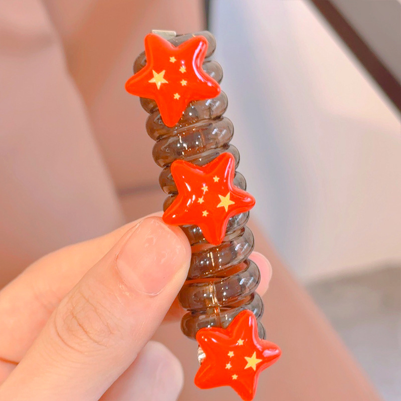 Línea telefónica coreana, lazo para el cabello, cuerda para el cabello duradera, cordón para el cabello trenzado, joyería para el cabello, banda de goma de alto valor, accesorios para el cabello para niños, lote