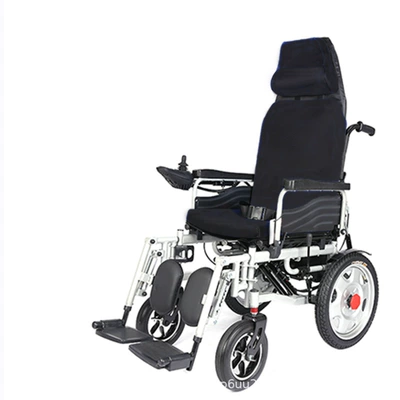 Electric Wheelchair Manufacturer Folding Lightweight Fully Automatic Intelligent Reclining Wheelchair for Disabled People and the Elderly Four-Wheel Scooter (Qatlanan elektrik velosipedlər) - 12a-lead-acid-battery-life-is-about-10-15-kilometers