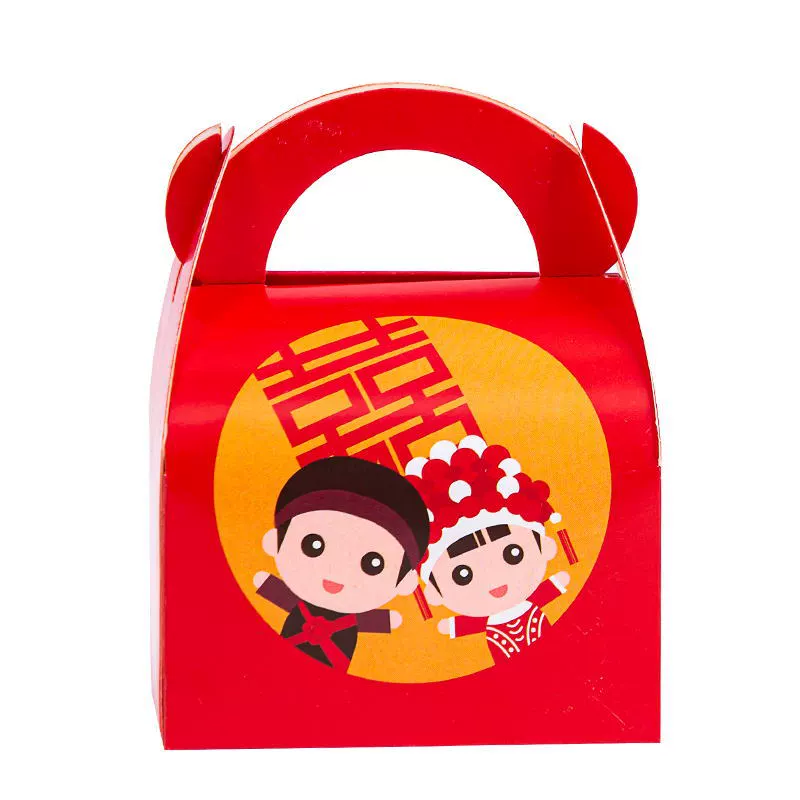 New beef horn small candy box wedding candy packaging carton sugar box wedding wedding candy box manufacturer wholesale