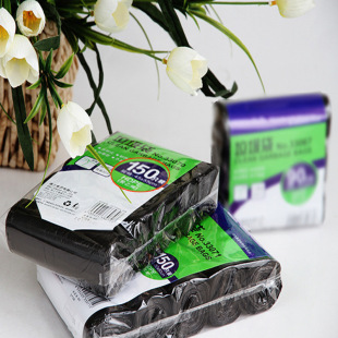 Deli 33071 Home Office Black Thickened Flat Point Garbage Bag 5 Rolls/Pack (30 PCs/Pack)