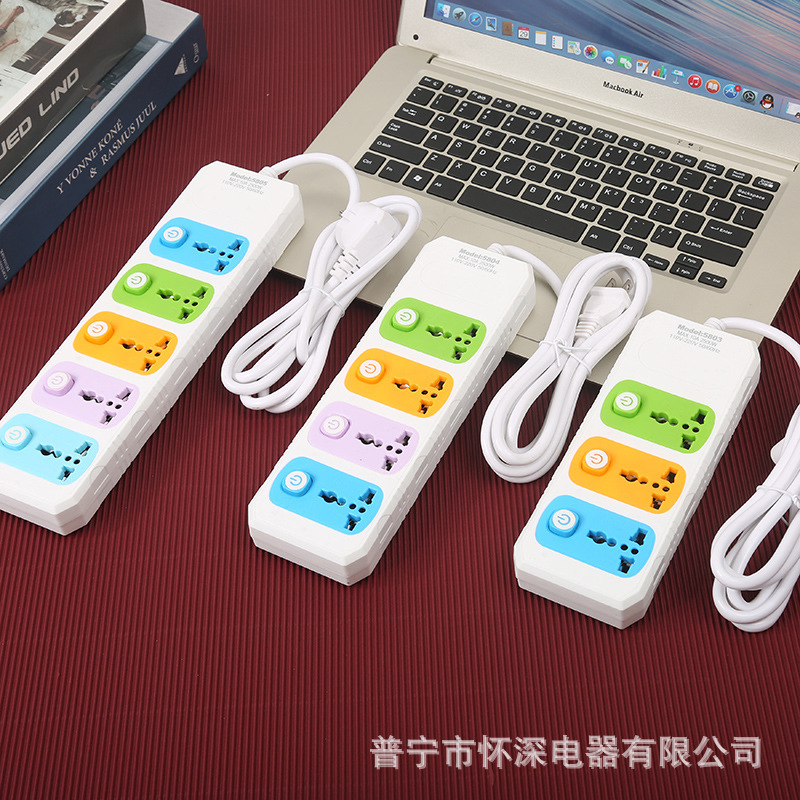 Panel de color de comercio exterior placa de conexión de inserción estándar americano dos pequeños paquetes de enchufe de estilo británico europeo