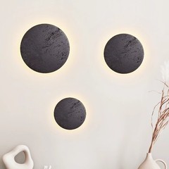 中古侘寂风黄洞石LED壁灯日式创意背景墙过道灯阳台壁灯床头灯具