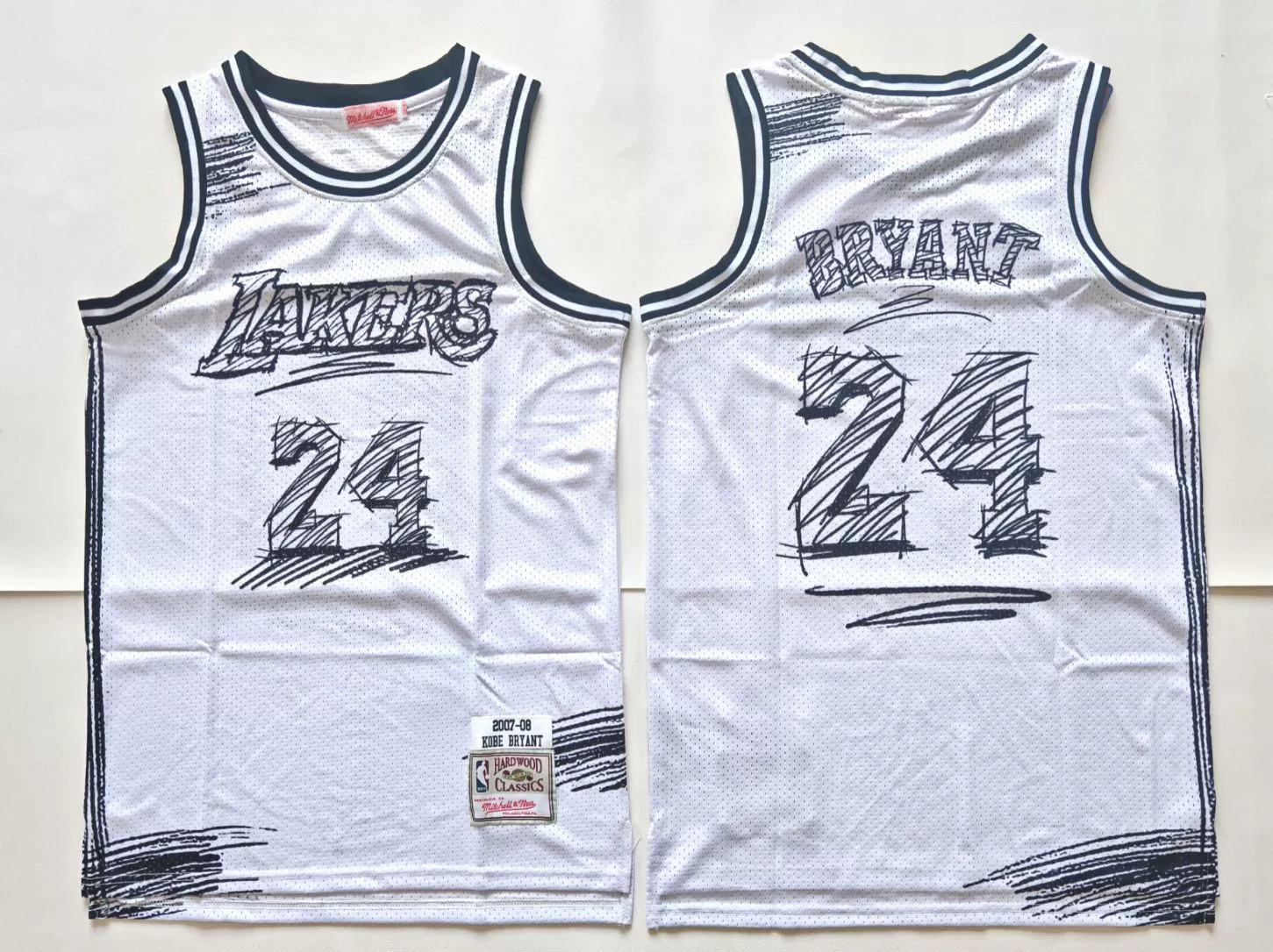NBA вышитая баскетбольная майка No. 24 Kobe Мамба змея рисунок Kobe спереди No. 8 No. 24 Lakers Kobe Jersey