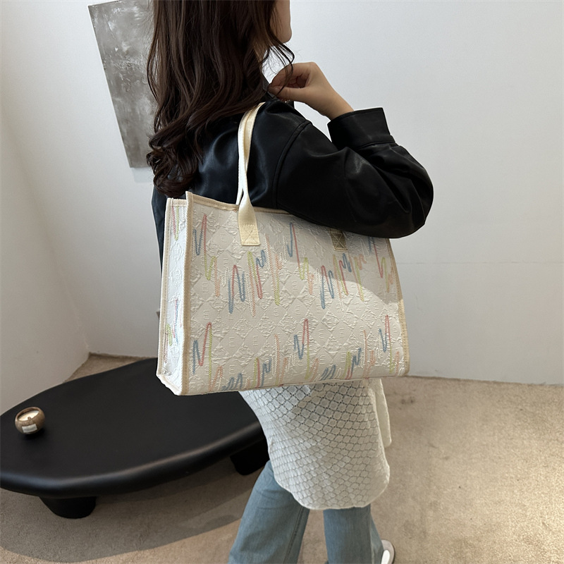 Bolsa de tela de gran capacidad para mujeres 2024 bolsas de compras de mano de dibujos animados japoneses bolsas de viaje bolsas de mamá