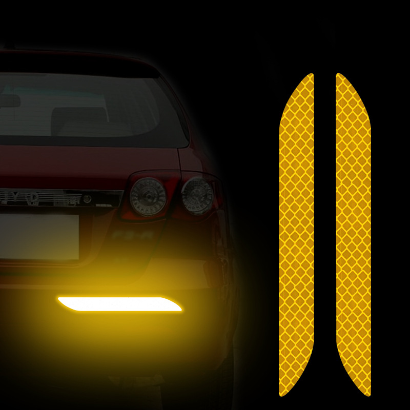 Strong reflective yellow one pair [single 21.6*2.5]]