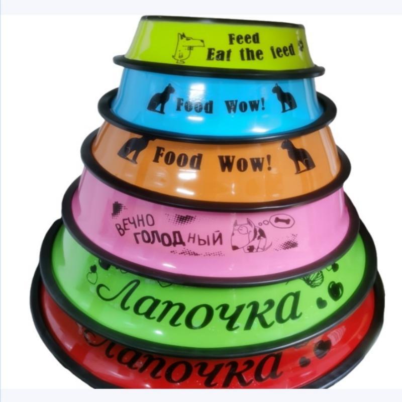 Tacos de acero inoxidable para perros, tacos de gatos antideslizantes, patrón de gran tamaño, tacos para mascotas, alimentos para perros, artículos para mascotas en stock al por mayor