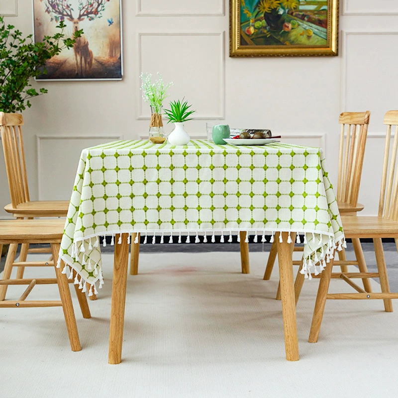 (Cross-border trading), picnic table, cloth, rectangular table mat, cotton and linen, with embroidery