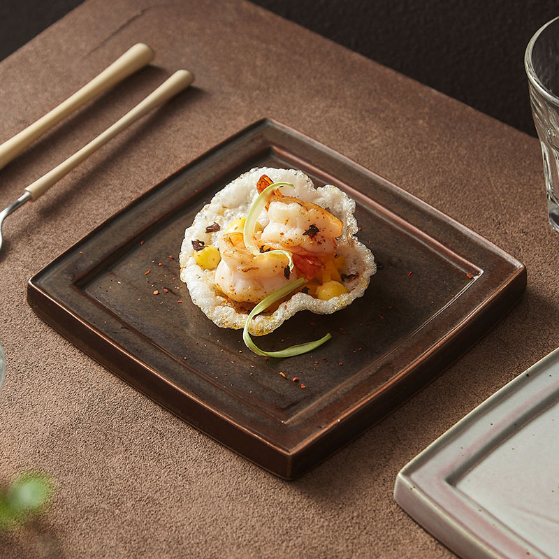 Plato de carne de cerámica europea plato de bocadillos de estilo occidental platos de platos de sushi platos de postres platos de fruta de restaurante