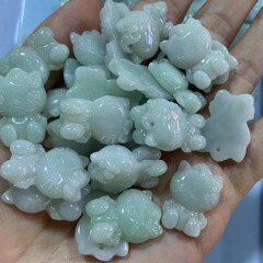 四会産ミャンマーA級翡翠ハローキティ翡翠玉工芸品生放送卸売
