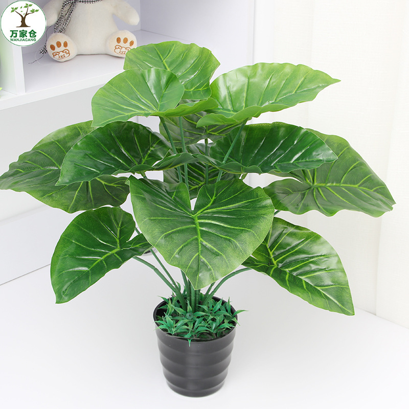 发财树盆栽小盆景塑料花室内装饰树落地假花仿真植物客厅桌面摆件