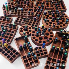 跨境木质精油收纳架多款定多特瑞精油瓶整理架口红香水小样展示架