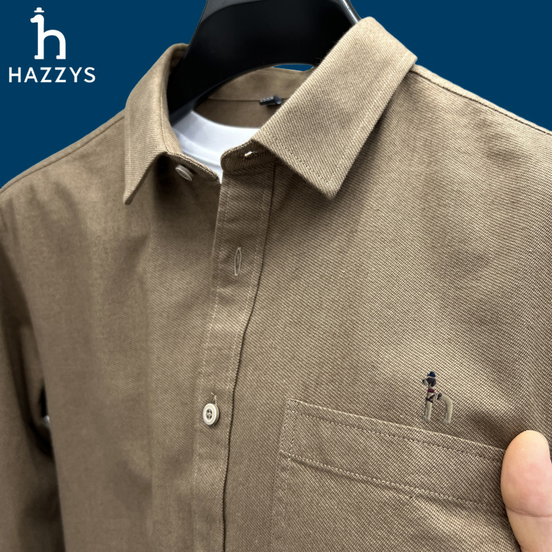 Hajzi Hazzy Official Store Flagship Men's Long-Sleeve Shirt Korean Style Casual Workwear Shirt Men's Trendy Hajzi Hazzy Official Store Flagship Men's Long-Sleeve Shirt Korean Style Casual Workwear Shirt Men's Trendy