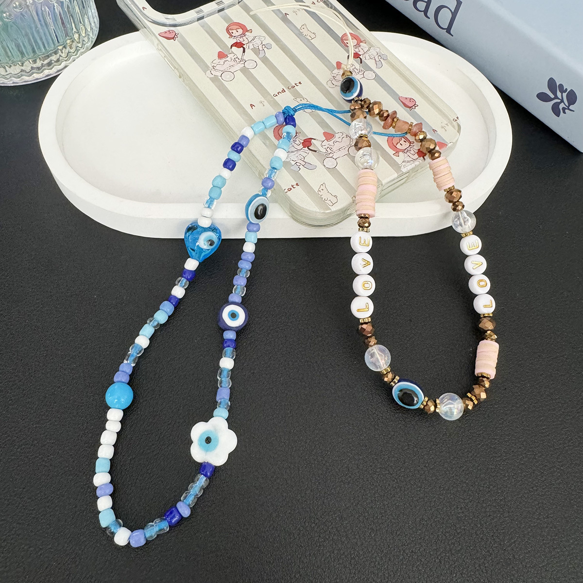 Bag Pendant, Mobile Phone Chain Classification 1 Piece Cute Devil's Eye Glass Soft Clay Bag Pendant Mobile Phone Chain