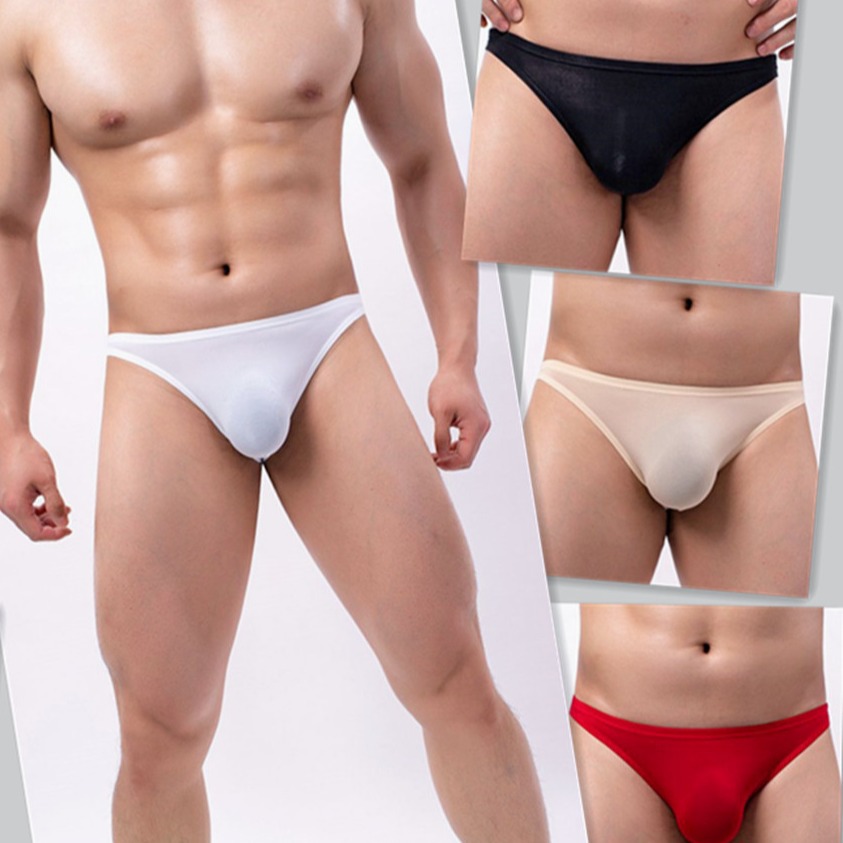 Classic crown Foreign Trade men's underwear low waist Ice Silk wholesale T pants seamless design pants AB1191D