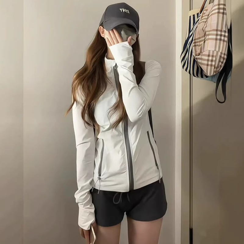 Petite Women's Summer Sports-Style Slim-Fit Stand-Collar Sun Protection Jacket 2026 New Lightweight Breathable Thin Hiking Coat