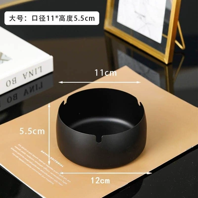 Car ashtray | logo - black-12cm-thickened-version-free-customization-for-2-ashtrays