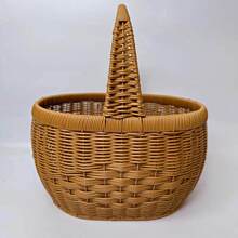 彷藤编织水果篮手提礼品篮买 菜购物野餐采摘果蔬菜大号编织收纳