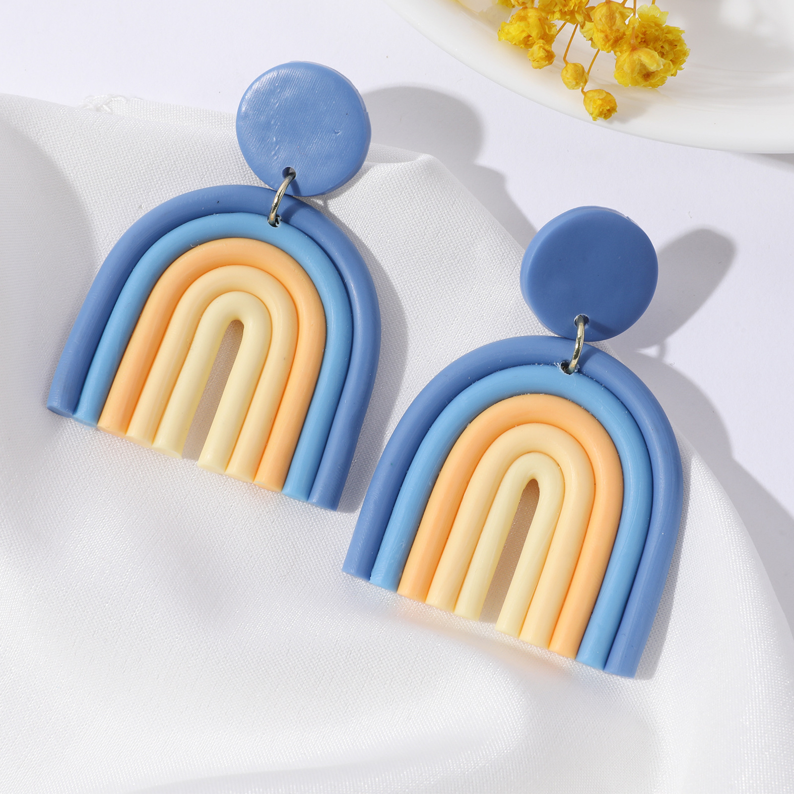 1 Pair Simple Style U Shape Handmade Soft Clay Drop Earrings display picture 12