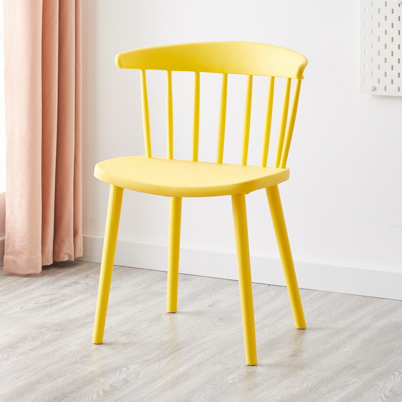 Silla de Plástico para Comedor y Café, Estilo Windsor, Moderna y Ligera