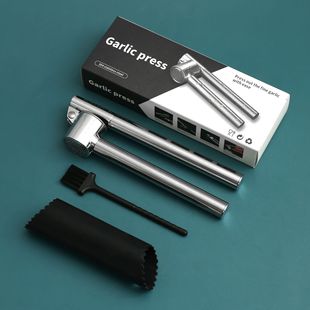Stainless Steel Lengthened Garlic Squeezer Garlic Peeler Garlic Clip Garlic Squeezer Garlic Crusher Garlic Squeezer Household Zinc Alloy Garlic Squeezer