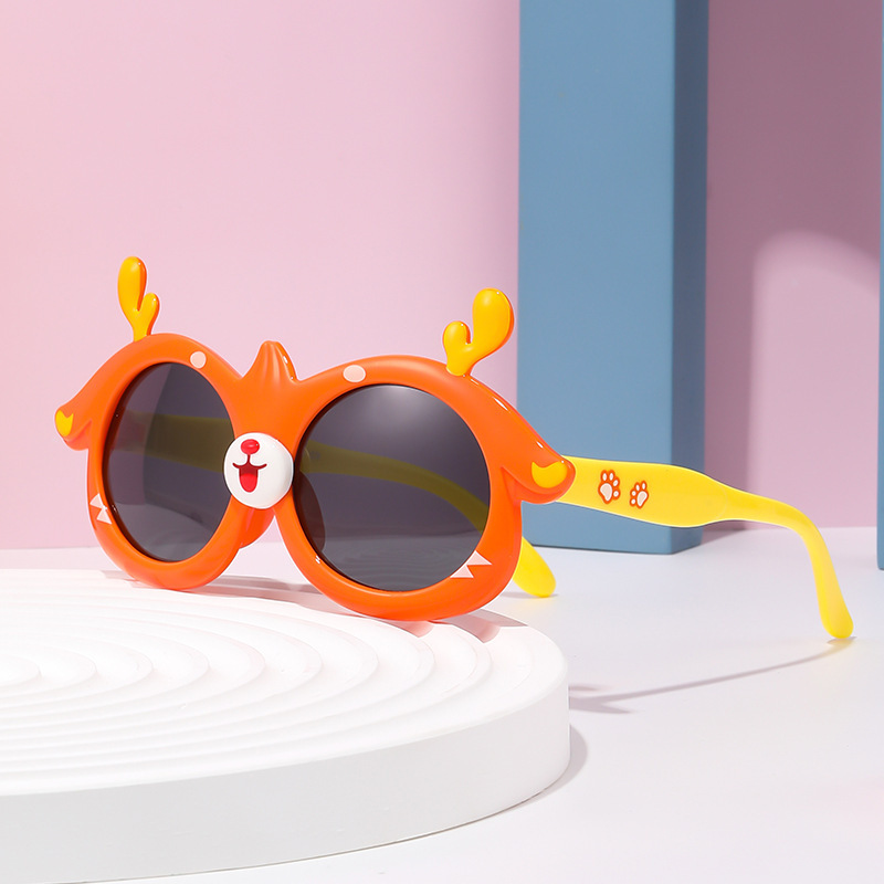 Dicha caricatura coreana ins niños gafas de sol gafas de sol marea para niños bebés niñas bebés gafas de sol