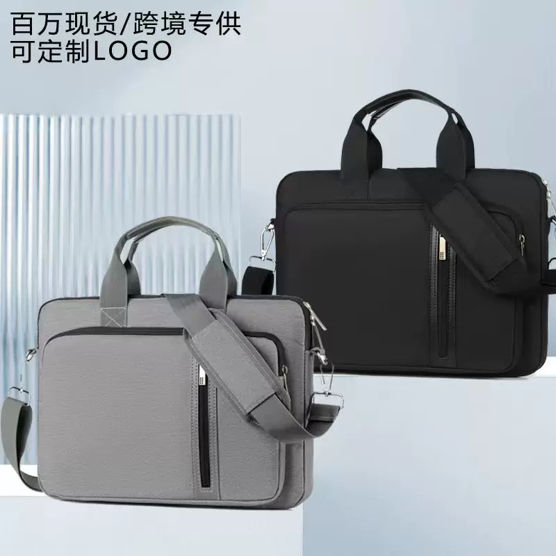 批发跨境电脑包手提商务双层气囊抗震单肩13/16/18寸笔记本公文包