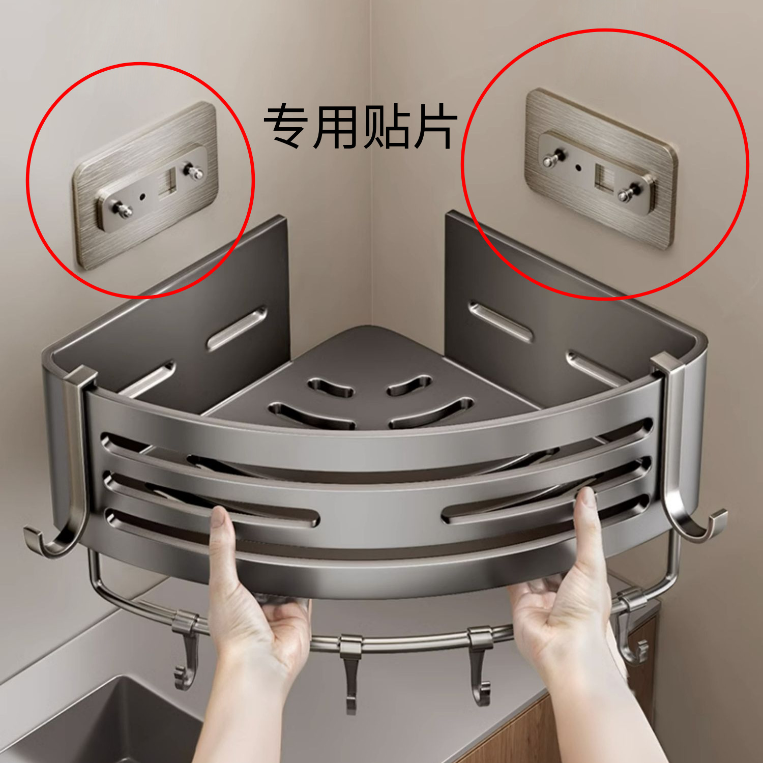 FUENTE Rack de almacenamiento de baño de fábrica ponche libre baño estante de la esquina cuarto de ducha inodoro triángulo rack