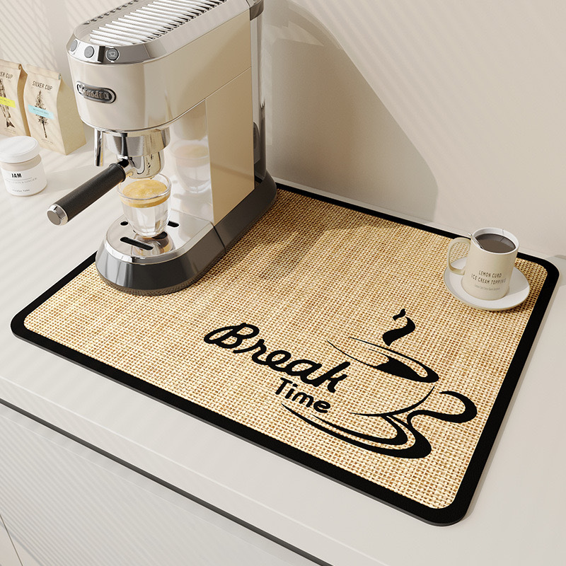 Lodo de diatomaceas transfronterizo cubiertos de color sólido almohadilla de drenaje de cocina doméstica cubierta de absorción de agua almohadilla de taza seca almohadilla de mesa de aislamiento térmico lavado