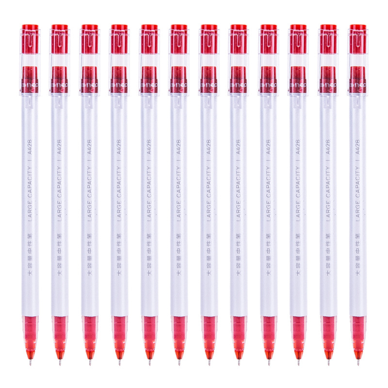 Lápiz neutro de gran capacidad A426 lápiz de firma negro rojo de 0.5mm para estudiantes de preparación para la oficina de negocios