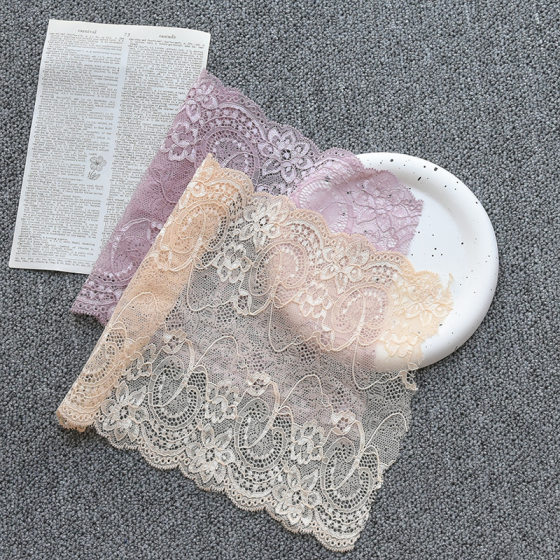 Hot-selling fine pattern double wave middle empty lace lace underwear Women's Home soft lace accessories