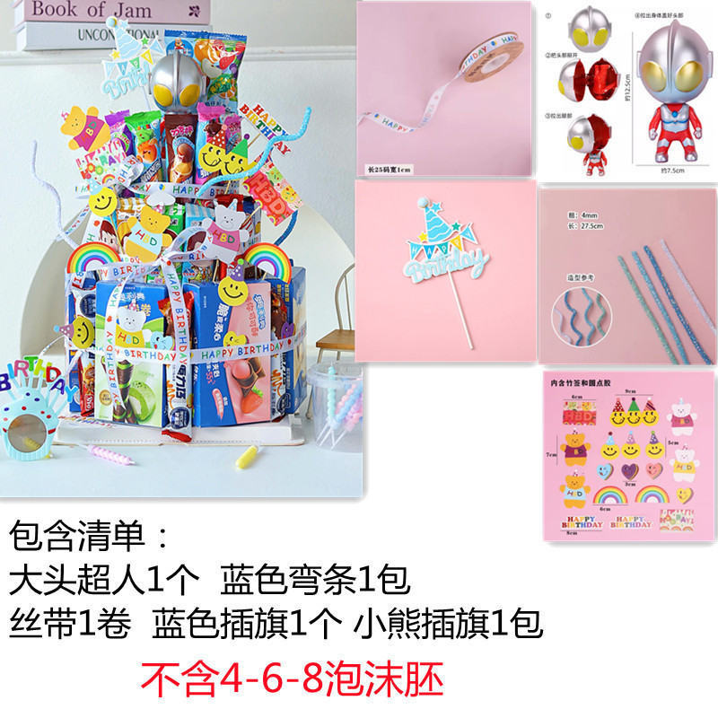 零食蛋糕diy材料装饰泡沫胚模型小红书同款儿童创意插件插牌装扮|undefined