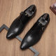Spring and Summer 2025 Hollow-out Business Dress Leather Shoes Men's British Genuine Leather Top Layer Cowhide Pointed Breathable Buckle Sandals for Men