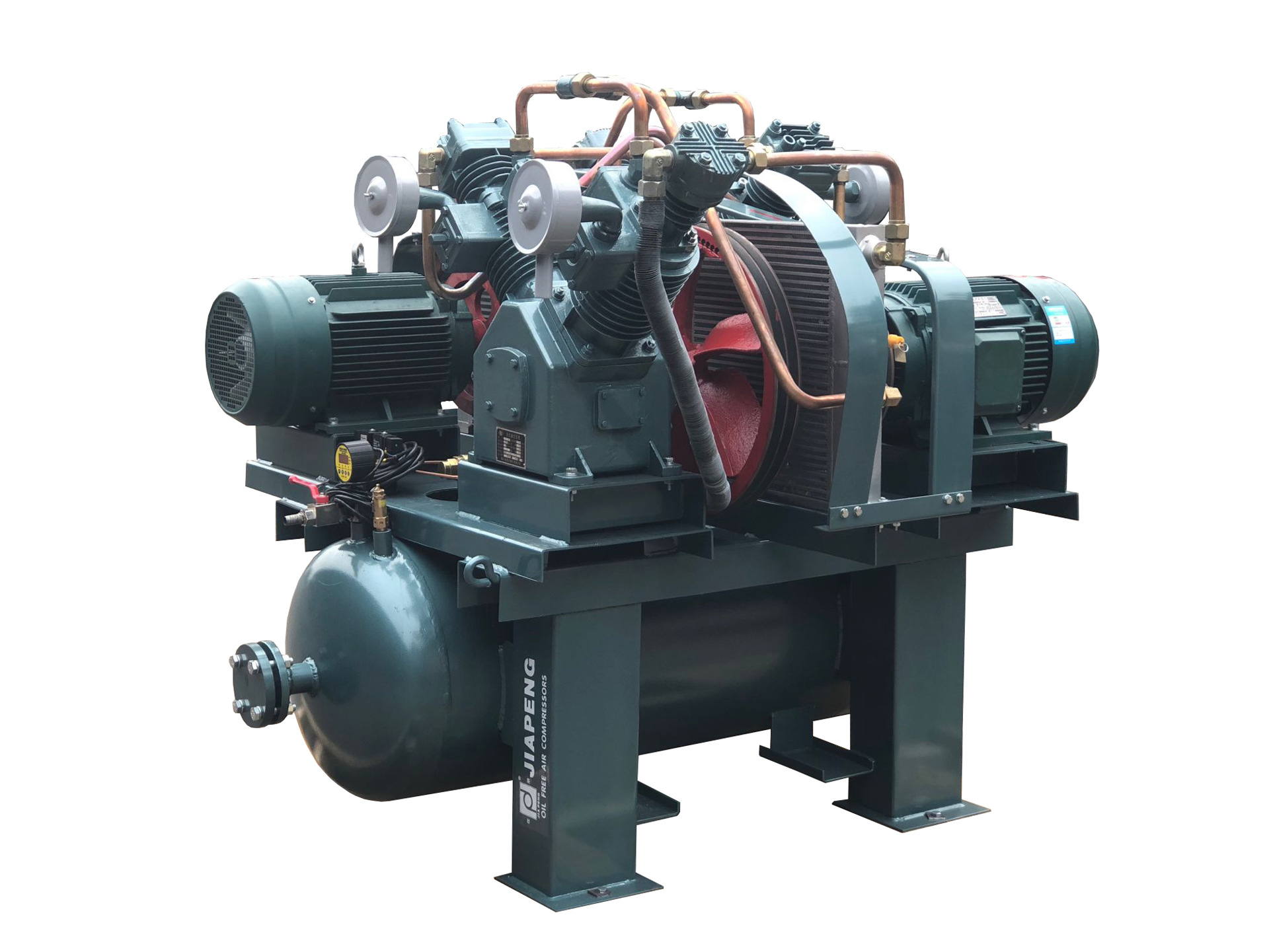 佳朋厂家供应中压无油空压机 双机组压缩机 风冷三级压缩 低噪音